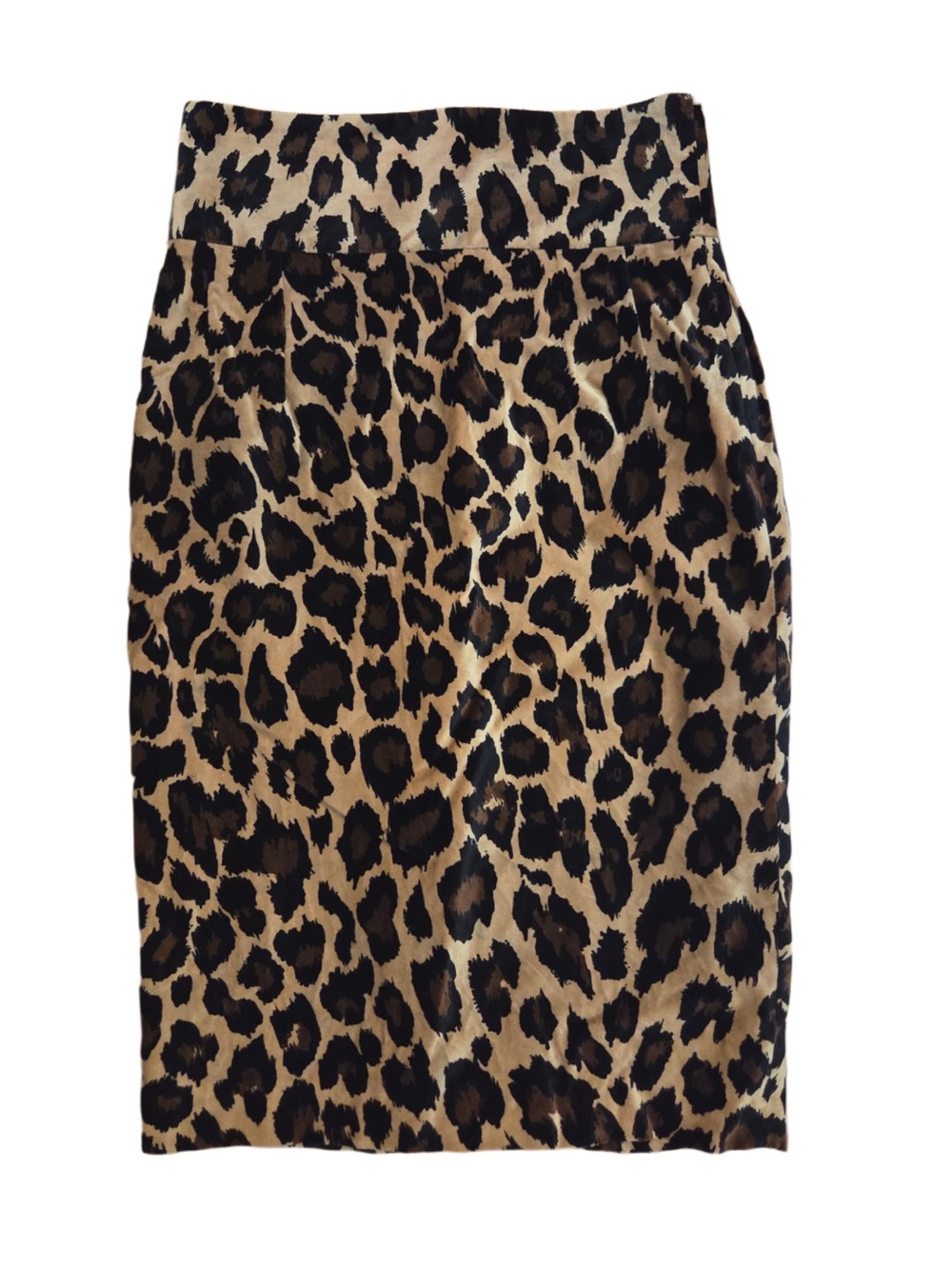 Zara Leopard-Print Pencil Skirt - Black and Tan